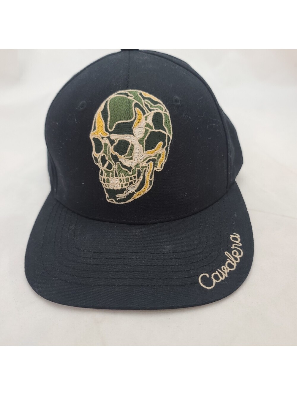 Cavalera Snapback Hat One Size Camo Skull Embroidered From Brazil